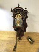 A Dutch Zaansae Zaandam wall clock (57cm h)