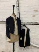 Hampshire Carabiniers Yeomanry NCO mess kit, jacket, waistcoat and trousers