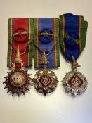 Medal Interest:- Thailand, pair of medals, Order of the White Elephant, Officer and Order of the