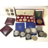 A quantity of coins and medals, mainly British, including a boxed set of Queen Elizabeth II coins