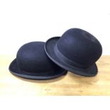 A Lock & Co riding bowler hat inscribed to interior JCS, (56.5cm) and a hat inscribed The Wilson Hat