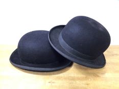 A Lock & Co riding bowler hat inscribed to interior JCS, (56.5cm) and a hat inscribed The Wilson Hat