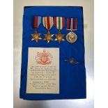 WWII casualty group. 1935-45 Star, Africa Star, Italy Star, 1939-45 War medal. Awarded to 253729