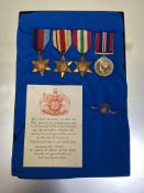 WWII casualty group. 1935-45 Star, Africa Star, Italy Star, 1939-45 War medal. Awarded to 253729