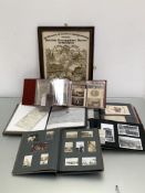 WWI and WWII collection of ephemera including folders containing portrait group photographs together