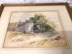 Maria Ward, garden shed, watercolour, signed bottom left, (25cm x 32cm)