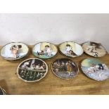 A set of six Bessie Pease Cutmann Hamilton Collection decorative plates including "Mine", "In