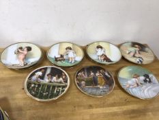 A set of six Bessie Pease Cutmann Hamilton Collection decorative plates including "Mine", "In