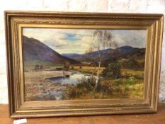 George Gray, Highland Valley, oil, signed bottom right, (44cm x 74cm)