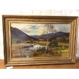 George Gray, Highland Valley, oil, signed bottom right, (44cm x 74cm)