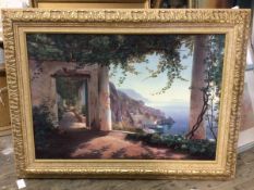 A view of Amalfi coast, reproduction print, (68cm x 100cm)