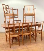 Gordon Russell (1882 - 1980) Broadway Works, A mid century teak extending dining table, the top with
