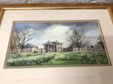 Peter Hobart, Paxton House, watercolour, signed bottom right, inscription verso, (16cm x 30cm)