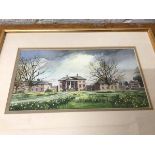 Peter Hobart, Paxton House, watercolour, signed bottom right, inscription verso, (16cm x 30cm)