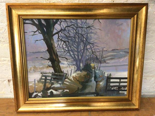 Crawford, winter landscape, oil, signed and dated '87 bottom right, (38cm x 48cm)