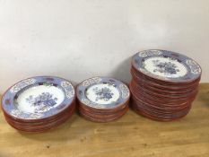 A c1880 Copeland Chinese inspired dinner service including 23 dinner plates inscribed Pekin to base,