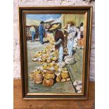 J Forbes, Calabash sellers Amecameca, Mexico, oil, signed bottom left, (34cm x 24cm)