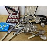 A quantity of Epns including knives, forks, spoons, stainless steel little forks, a quantity of