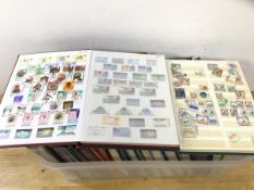 Stamp Interest:- Commonwealth four albums, Australia, mint and used, South Africa two albums, some