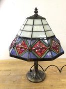 A Tiffany style table lamp, (40cm h)