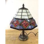 A Tiffany style table lamp, (40cm h)