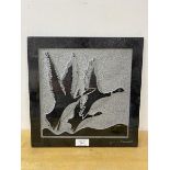 David Burnett, formation granite relief panel, signed bottom right, (31cm x 31cm)