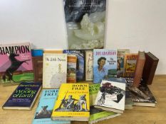 A mixed lot of books including a signed copy of Born Free by Joy Adamson (First Edition 12th