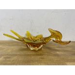 A Murano glass style dish / ash tray of bird form a/f,