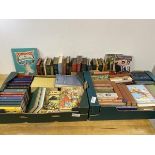 A large collection of books including Swallowdale by Arthur Ransome, The Secret Passage, Stanley and