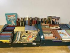 A large collection of books including Swallowdale by Arthur Ransome, The Secret Passage, Stanley and