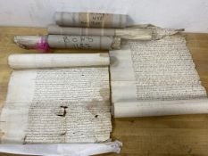 A collection of four 17thc documents, one marked Drummond Bond 1637, one marked Dr Sibbald 1652,