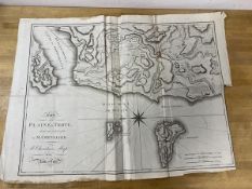 A 1792 map Plaine De Troye Par M. Chevalier a/f (48cm x 62cm)