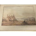 Scottish School, landscape with cottage, watercolour, (15cm x 22cm), framed