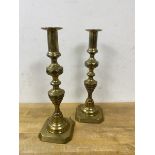 Two brass candlesticks