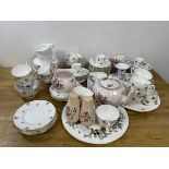 A mixed lot of china including Adderley, Tuscan, The Leonardo Collection, including a teapot, (