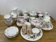 A mixed lot of china including Adderley, Tuscan, The Leonardo Collection, including a teapot, (