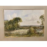 David Cox, Farmers in Field, watercolour, signed and dated 1851 bottom right,
