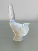 A French opalescent glass Mocking Bird car mascot, probably Sabino, unmarked. Height 14.5cm