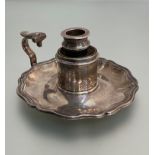 A William IV silver chamberstick, Creswick & Co (maker's marks indistinct), Sheffield 1838, the