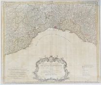 Heirs of Johann Baptist Homann, Mappa Geographica Status Genvensis, pub. c. 1750, an engraved map of