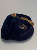 A Scotland v. England International football cap for 1928, in dark blue velvet with embroidered "SvE