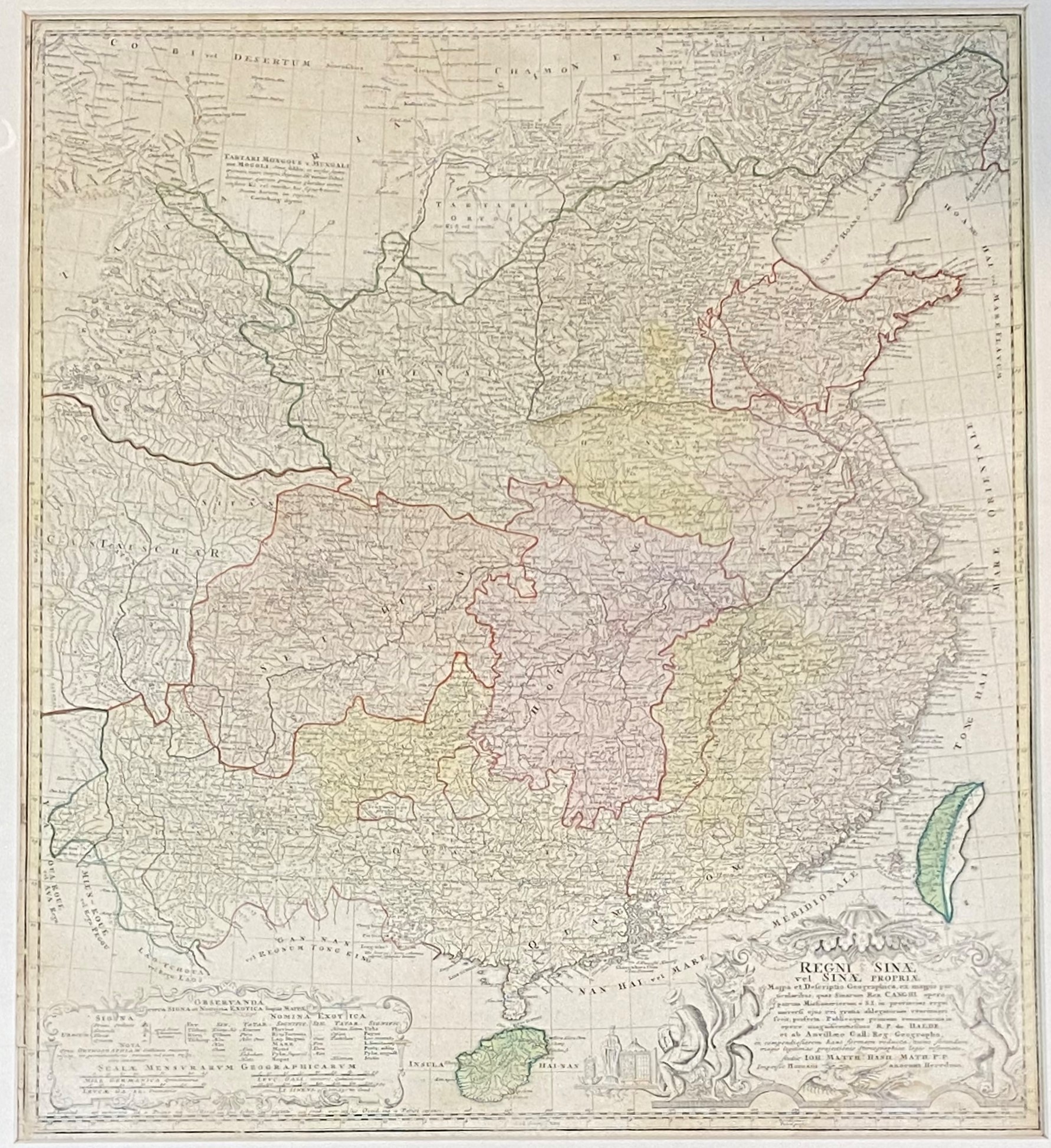 Heirs of Johann Baptist Homann, Regni Sinæ, an engraved map of China, published c. 1750, with