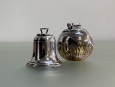 A vintage silver and silver-gilt "Witchball" table lighter, by William Comyns & Sons Ltd, London