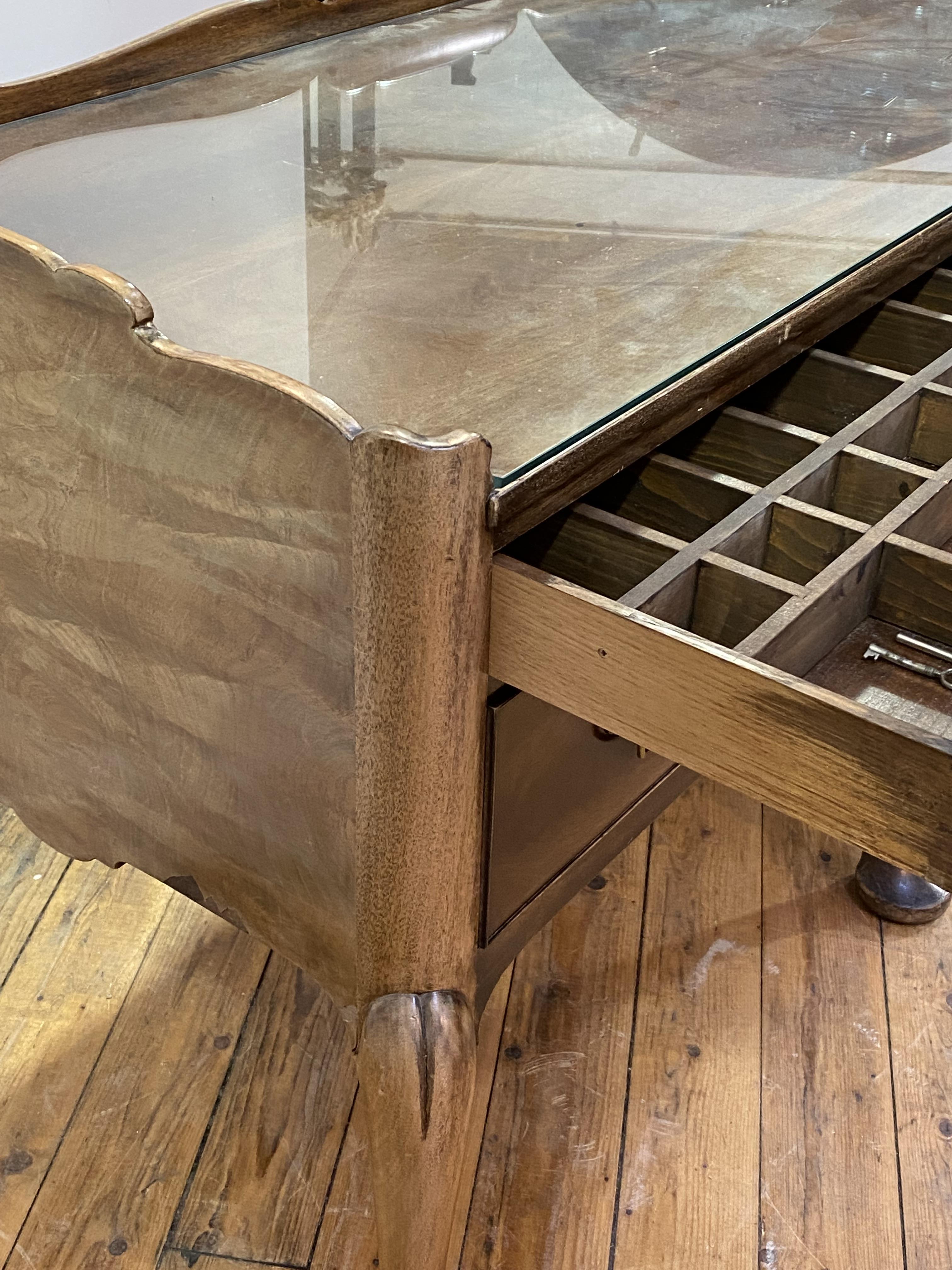 Whytock and Reid, a mahogany double buffet, early 20th century, the quarter sawn veneered top with - Image 3 of 5