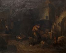 Manner of David Teniers the Younger, The Apothecary's Kitchen, indistinctly signed lower right,