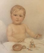 H. Christabelle Deanes (fl. 1887-1910), Portrait of a Young Boy with his Toys, signed lower left and
