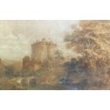 Attributed to Andrew Donaldson (Irish/Scottish 1790-1846), Borthwick Castle, unsigned, pencil and