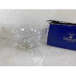 A Gleneagles Crystal footed bowl with thistle etching (10cm x 20cm)