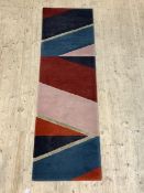 Ted Baker, A contemporary runner rug of geometric design, 230cm x 70cm