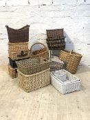 A quantity of Wicker baskets, (15)